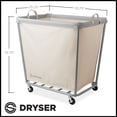 thumbnail image 6 of Dryser X-Large Heavy-Duty Commercial Rolling Laundry Hamper on Wheels with Removable Canvas Bin - White, 6 of 7