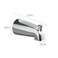 thumbnail image 4 of Design House Zinc Polished Chrome Universal Slip-On Bath Tub Diverter Spout with Pull Up Control, 4 of 7
