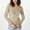 #H-Beige, variant on ZHYou Womens Shirts Womens Solid Color V Neck Loose Blouse Long Sleeves Tops With Pocket