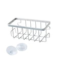 thumbnail image 4 of Soporte para esponja de cuenco, soporte de succión para fregadero de cocina, estante de secado de lavabo de metal Plata, 4 of 9