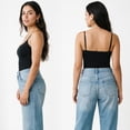 thumbnail image 5 of Emmalise Women's Basic Long Camisole Adjustable Strap Cami, Black, 5 of 9