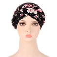 thumbnail image 4 of Yanyanz Handkerchiefs for Men, Print Floral Cap Ethnic Hat Wrap Turban Turban Braid Hair Cap Headwear Head Cover Heardband, Women's Handkerchiefs Black One Size, 4 of 6