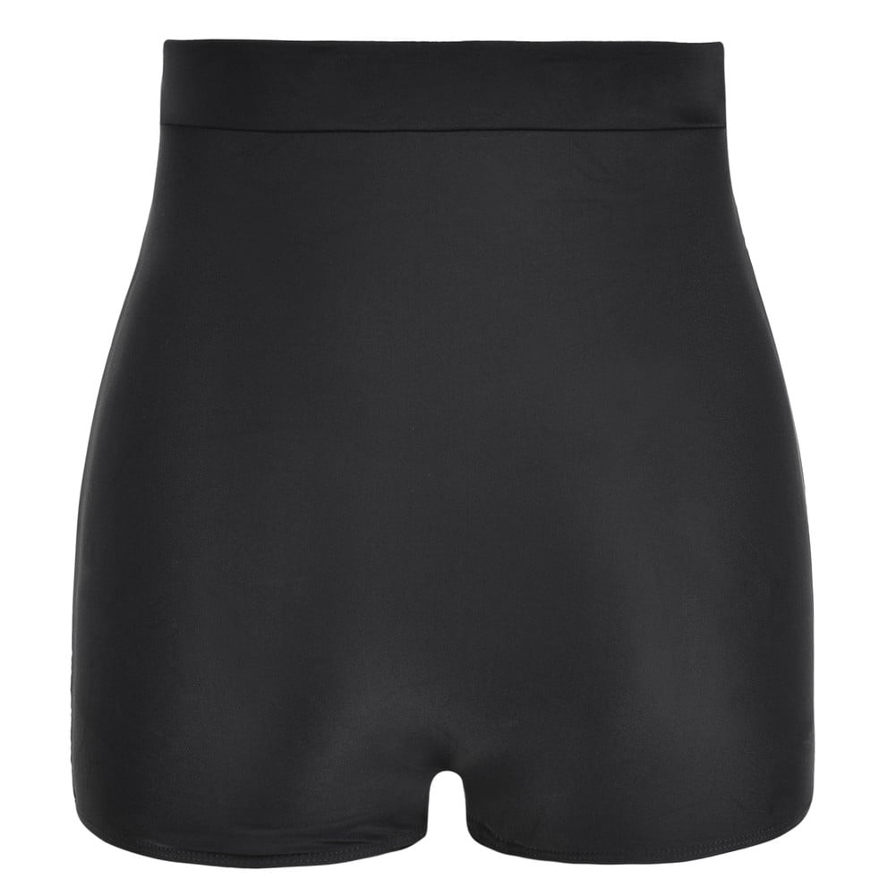 Mycoco Women's Super High Waist Swim Shorts Shirred Tummy Control Swimwear Tankini Bikini Bottoms