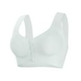 thumbnail image 1 of ManxiVoo Front Closure Wireless Bra for Women Comfortable Soft Fabric Support Easy Wear Everyday Comfort L Size Light Blue, 1 of 3