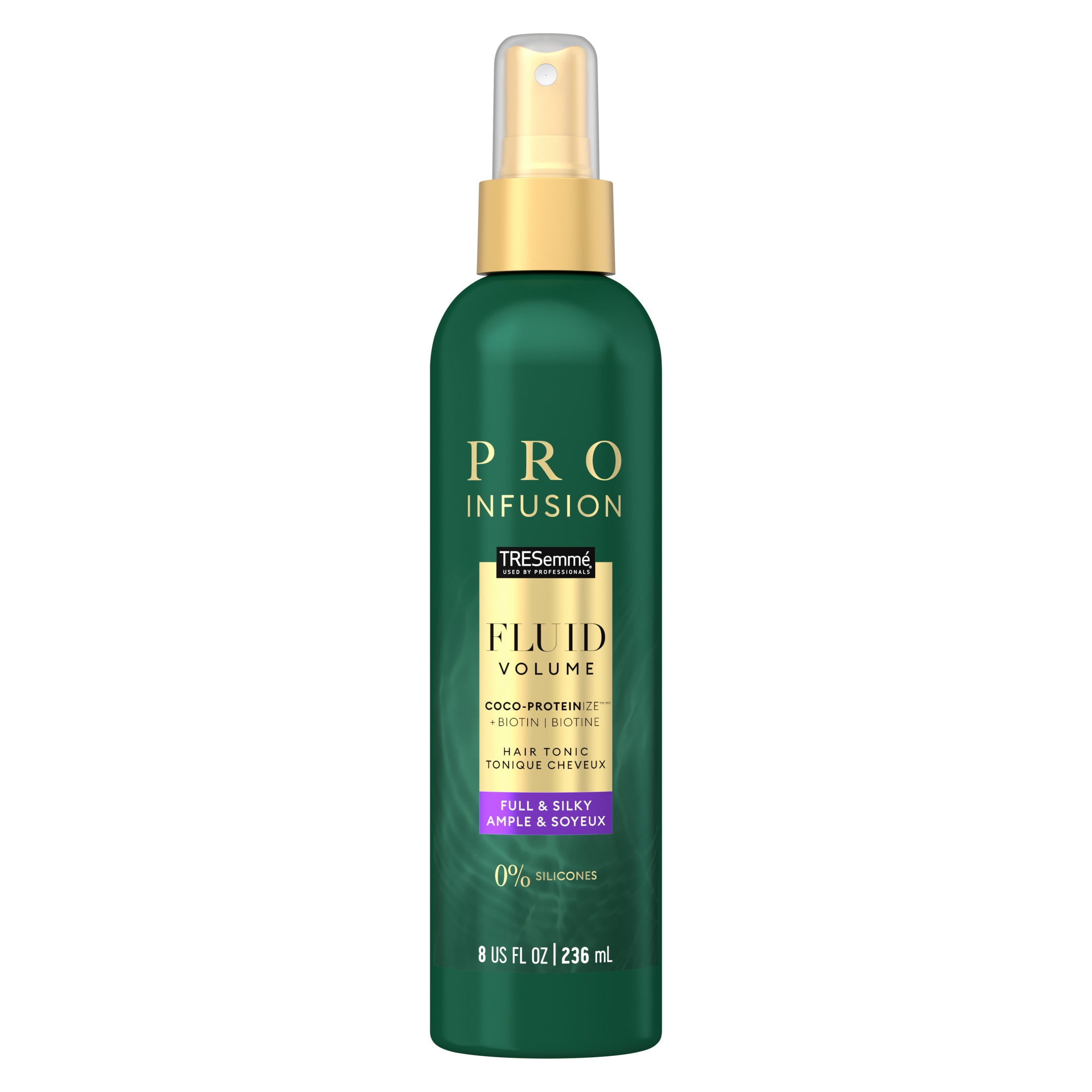 Tresemme Pro Infusion Fluid Volume Hair Tonic with Natural Coconut Droplets, Plant-Based Salon Protein & Biotin, 8 oz