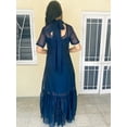 thumbnail image 4 of Stylish Maxi Dress in Organza with Bow Tie and Frill Design – Formal Wear, 4 of 6
