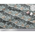 thumbnail image 2 of Soimoi Gray Cotton Voile Fabric Reindeer & Snowflakes Tree Print Sewing Fabric Yard 42 Inch Wide, 2 of 3