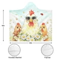 thumbnail image 2 of Cute Hen Chick Wearable Blanket Hoodies for Women Men Adults Chick Lovers Plush Lightweight Daisy Chicks Hooded Blankets for Camping Office Decor Birthday Gifts 60X80 Inch, 2 of 5