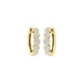 thumbnail image 3 of ARAIYA FINE JEWELRY 14K Yellow Gold Round Lab-Grown Diamond Cluster Hoop Earrings (1/3 cttw, VS1 Clarity, D-E Color), 3 of 7