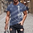 thumbnail image 1 of jovati Chemises pour Hommes Imprimé Manches Courtes Col Rond T-shirt Mode Décontractée Manches Courtes, 1 of 1