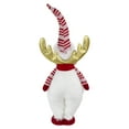 thumbnail image 5 of Northlight Standing Plush Moose Christmas Figure with Glitter Antlers - 25" - White and Red, 5 of 5