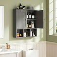 thumbnail image 7 of Walsunny Bathroom Medicine Cabinet, Wall-mounted Storage Cabinet with Adjustable Partitions, with 3 Open Shelves for Bedroom Organizer or Laundry, 7 of 7