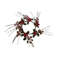 thumbnail image 2 of Anillo de vela de Navidad, decoración del hogar de corona de Navidad, adorno, decoración de Navidad de corona de vela para boda de Navidad en interior Estilo E, 2 of 8