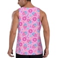 thumbnail image 3 of Easygdp Donuts Men's Tank Top, Sleeveless Muscle T Shirts, Breathable, Quick-Dry, Loose for Gym, Running, Fitness - 3X-Large, 3 of 9