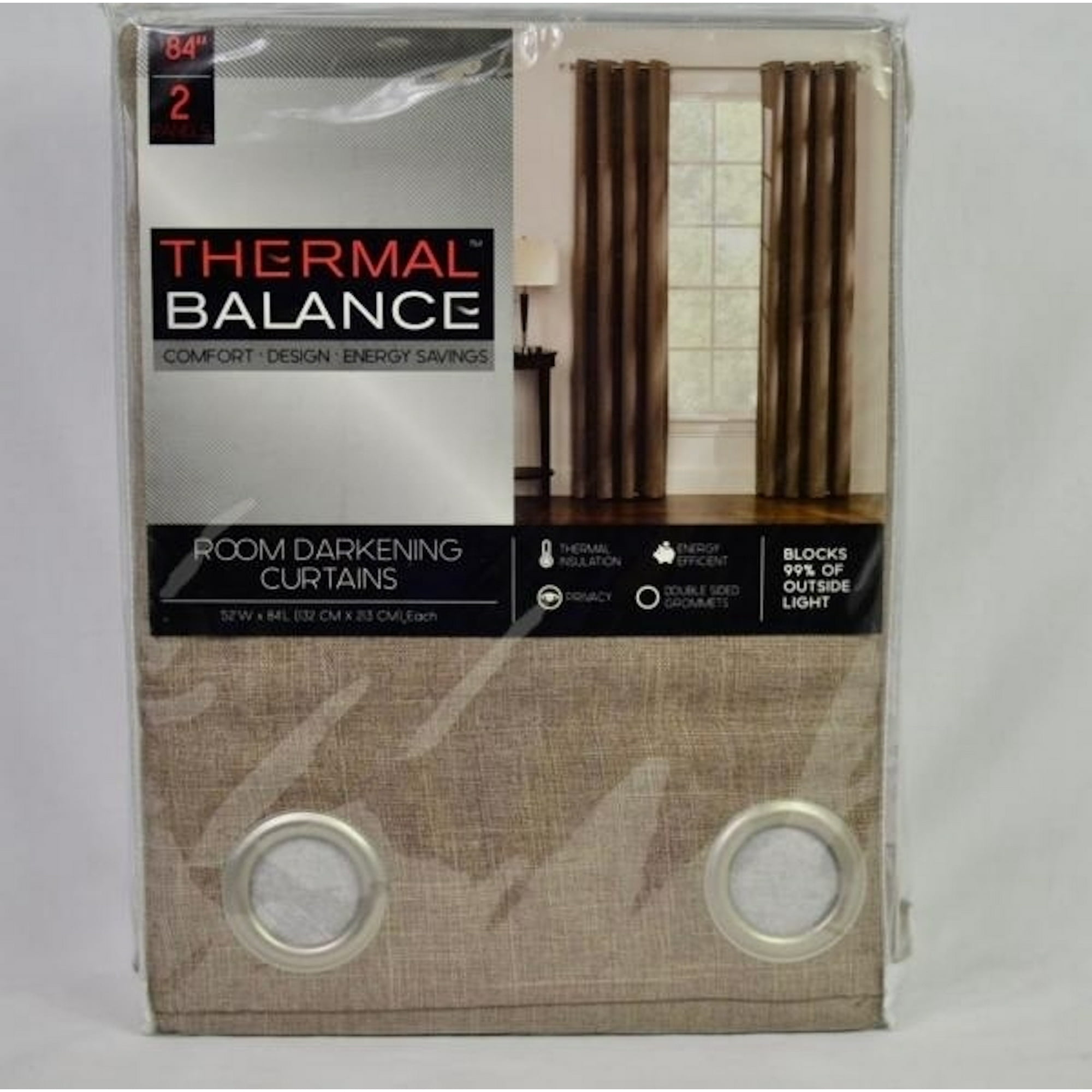 Thermal Balance Bristol Room Darkening Curtains 84quot In Mocha Walmart Canada