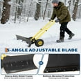 thumbnail image 6 of Ataucjin Wheeled Snow Plow Shovel, Heavy-Duty Steel Black Blade with Double Handle, 5 Angles, 2 Wheels, Back Saver Pusher for Snow Removal on Driveway, Sidewalks and Doorways, 6 of 7