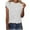 White, variant on Scyoekwg Summer Tops for Women Trendy Short Sleeve Plus Size Crewneck Going Out Tops Classic Solid Color Casual Tshirt Loose Comfy Blouse Cute Tops (Black,XXXL)