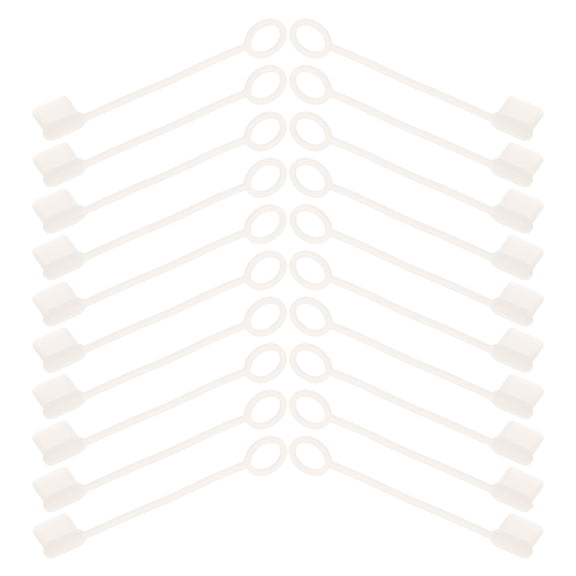 ibasenice 20Pcs USB C Cable End Cover Transparent Silicone for Home and Travel Dust Resistance
