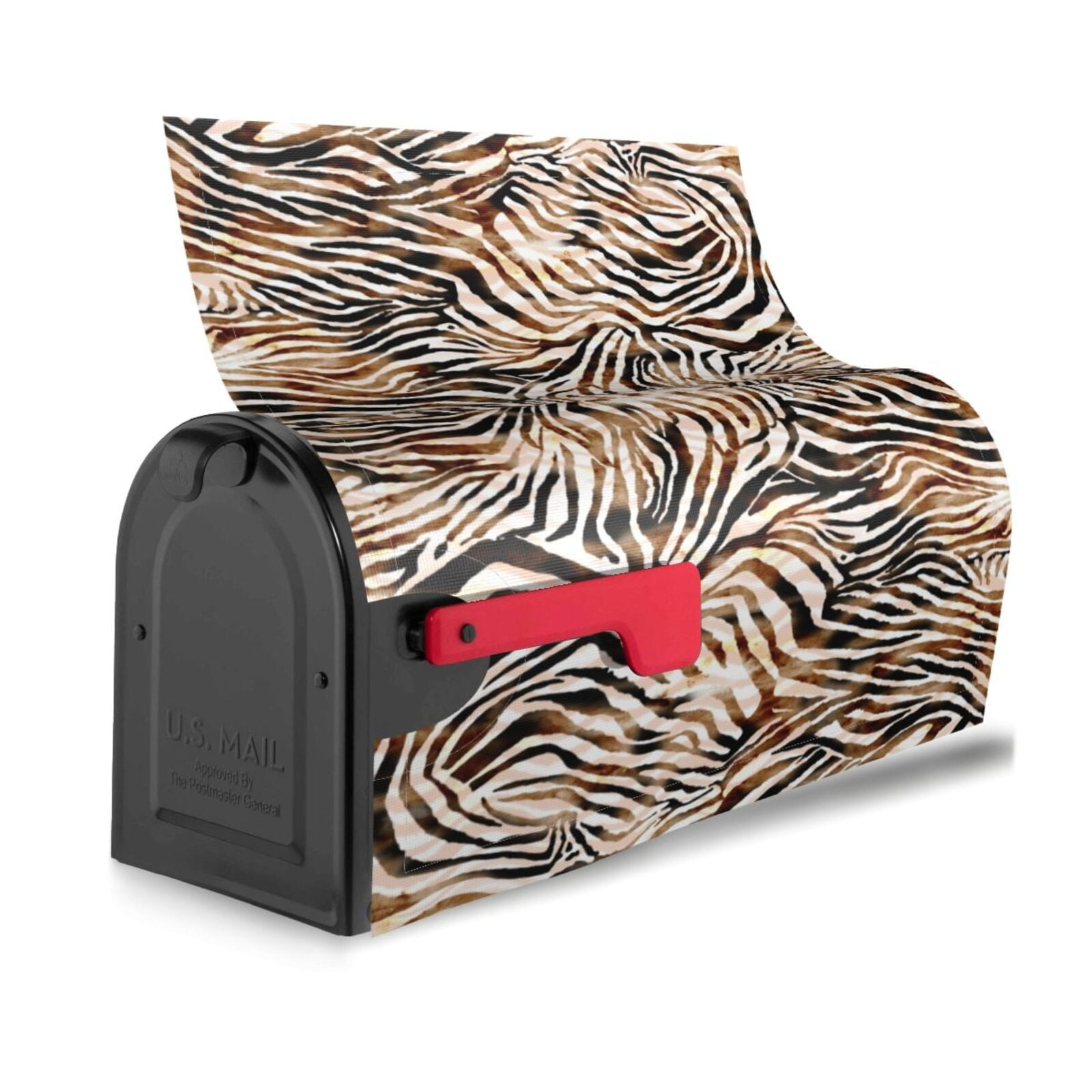 Rateoe Watercolor Zebra Printed Mailbox Covers - Easy to Install Fall, Winter, Spring, Summer Mailbox Cover - Weather and UV-Resistant Mailbox Decor - Mailbox Magnetic Covers-25.5x21 in
