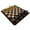 Brown Gold Chess, variant on Chess Game Set Board Folding Rubber Backing Easy Storage for Children Adults Educational Play