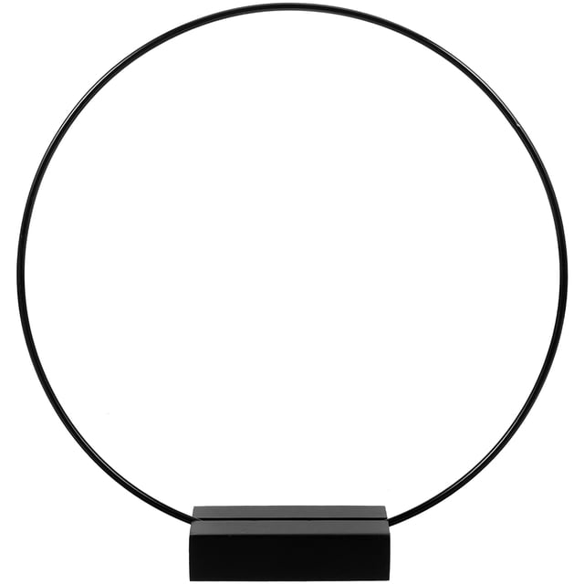 Black Metal Hoop for DIY Crafts with Stable Stand Perfect for Tabletop Decorations and Gifts 6.5 Inches
