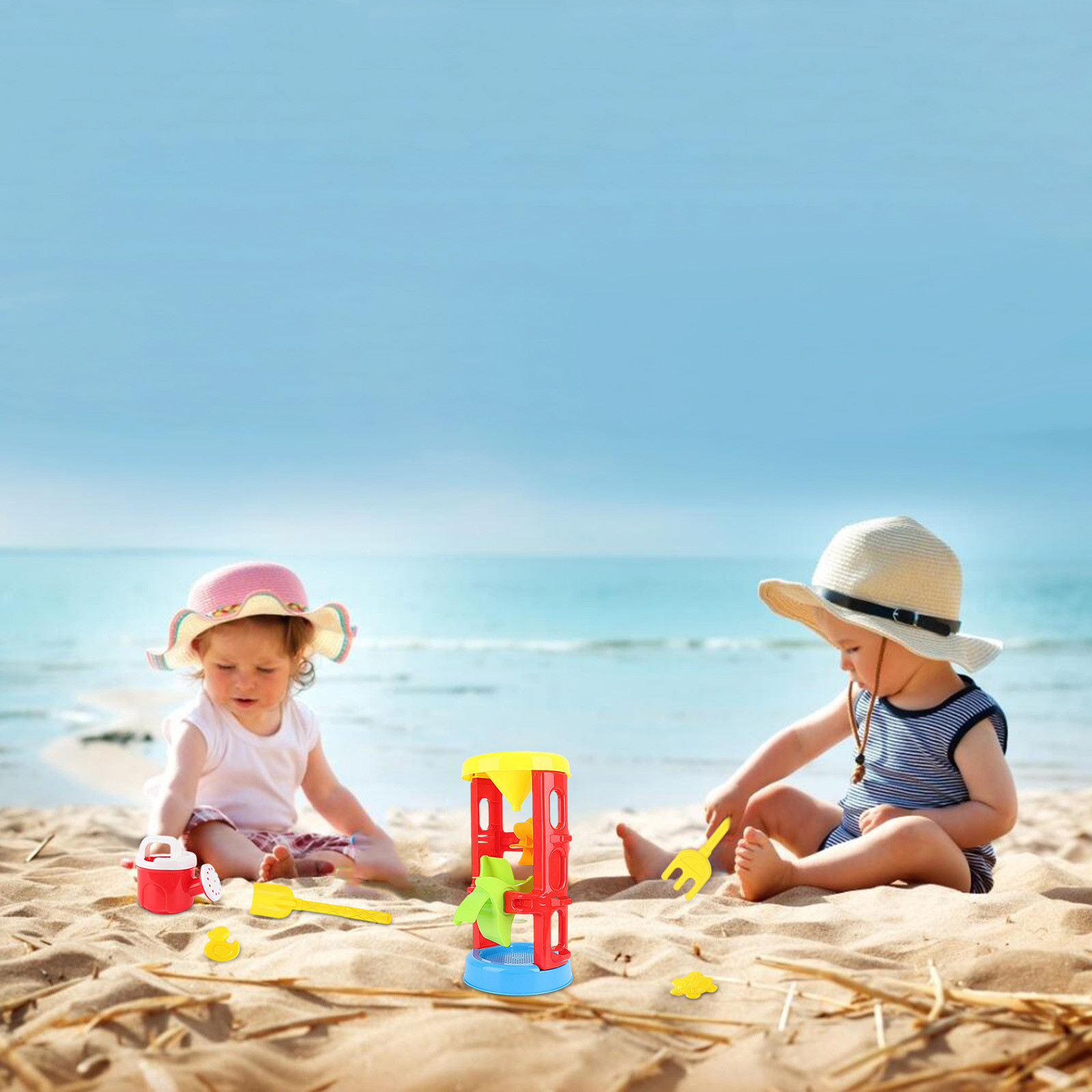 KEVCHE 6PC Summer Best Beach Toys Outdoor Beach Toys Beach Toy Set