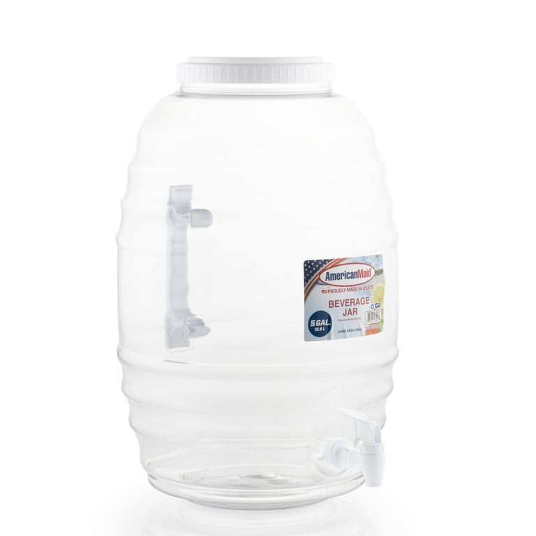 1 Gallon Jug with Lid and Spout - Aguas Frescas Vitrolero Plastic  Water Container - 1 Gallon Drink Dispenser - Large Beverage Dispenser Ideal  for Agua fresca and Juice 