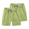 thumbnail image 2 of LADIGASU 2PC Children's Summer Solid Casual Sports Shorts With Drawstring For Kids, 2 of 7