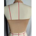 thumbnail image 2 of Mujeres Halter Top sin mangas Backless Scoop cuello Slim Fit elástico camisa básica camisola marrón claro XXL, 2 of 3