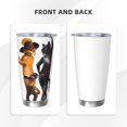 thumbnail image 3 of Vaso de 20 oz de El Gato con Botas, taza de viaje de café con aislamiento al vacío de acero inoxidable, taza de café, taza de viaje con tapa, taza térmica para exteriores, 3 of 8