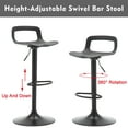 thumbnail image 4 of Swivel Bar Stool Adjustable-Height Barstools Modern Black Bar ChairSet of 2, 4 of 10