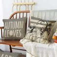thumbnail image 5 of Happy Fall White Pumpkin Decorative Throw Pillow Covers 18 x 18 Set of 4, Autumn Gray Leaves Polka Dots Stripes Porch Patio Outdoor Pillowcase Buffalo Plaid Farmhouse Cushion Case Home Decor, 5 of 6