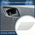 thumbnail image 3 of Tapa de boquilla de lavadora de faros del parachoques delantero izquierdo Unique Bargains No.1K5955109A Tapa de recorte del parachoques para VW Golf V MK5 GTI R32 2003-2009 Plástico blanco 1 Pcs, 3 of 7