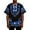 Blue, variant on Mens Shirts Casual Tee With Abstract African Pattern (Classic Fit) Clothes
