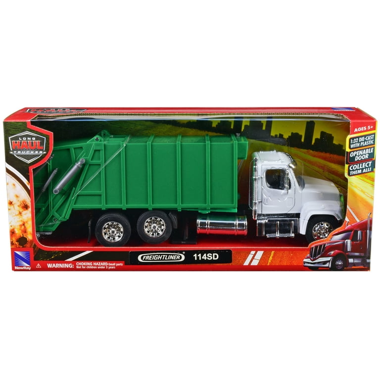 1/32 飛車角 BIG DECORATION TRUCK Freightliner 114SD Garbage Truck White and Green 