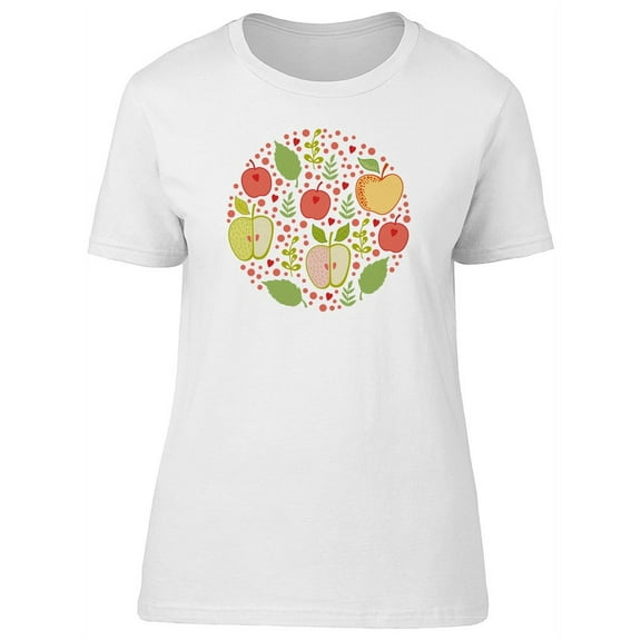 Cute Apples Doodle Tee Women's -Image by Shutterstock