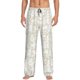 thumbnail image 1 of Balery White Rabbit Pantalones de pijama para hombre, pijama ultraligero, pantalón de descanso-Small, 1 of 6