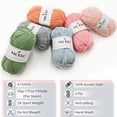 thumbnail image 7 of NICEEC 6×50g Soft Assorted Colors Yarn Sport Weight Yarn Bonbons Yarn for Crochet Knit 4 Ply Acrylic Yarn for DIY Project Starter Crochet Kit for Kids or Adults(6×145yds)-Series 10, 7 of 7