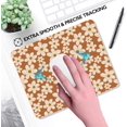 thumbnail image 3 of Square Mouse Pad Pretty Flower , Floral Personalized Premium-Textured Mousepads Design , Washable Lycra Cloth Mousepad , Non-Slip Rubber Base Computer Mouse Pads for Wireless Mouse, 3 of 5