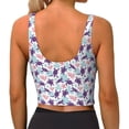 thumbnail image 4 of Goofa Ornamental Turtles Printed Sports Bras for Women, High Impact Running Bra Workout Crop Tank Tops Longline Sports Bra Push up-Small, 4 of 9