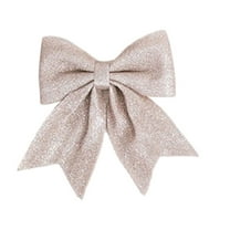 Christmas Bow Decorations Sequin Wreath Bows Christmas Tree Topper Glitter Bow Ties Xmas Decorative Bows for Home Indoor Outdoor Party Supplies and Holiday Decorations, 17*20CM