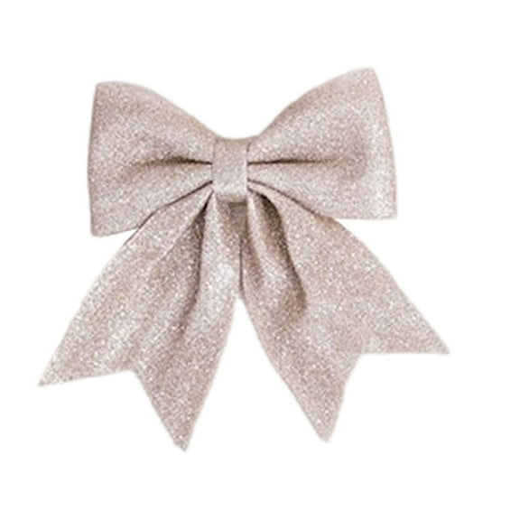 Christmas Bow Decorations Sequin Wreath Bows Christmas Tree Topper Glitter Bow Ties Xmas Decorative Bows for Home Indoor Outdoor Party Supplies and Holiday Decorations, 17*20CM