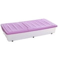 thumbnail image 2 of Mainstays 57 Quart Wheeled Underbed Plastic Storage, Violet Bloom, 2 of 7