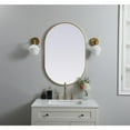 thumbnail image 3 of Metal Frame Oval Mirror 24x36 Inch in Brass, 3 of 12