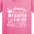thumbnail image 4 of Inktastic Dear Santa, My Sister Did It Funny Christmas Youth T-Shirt, 4 of 5