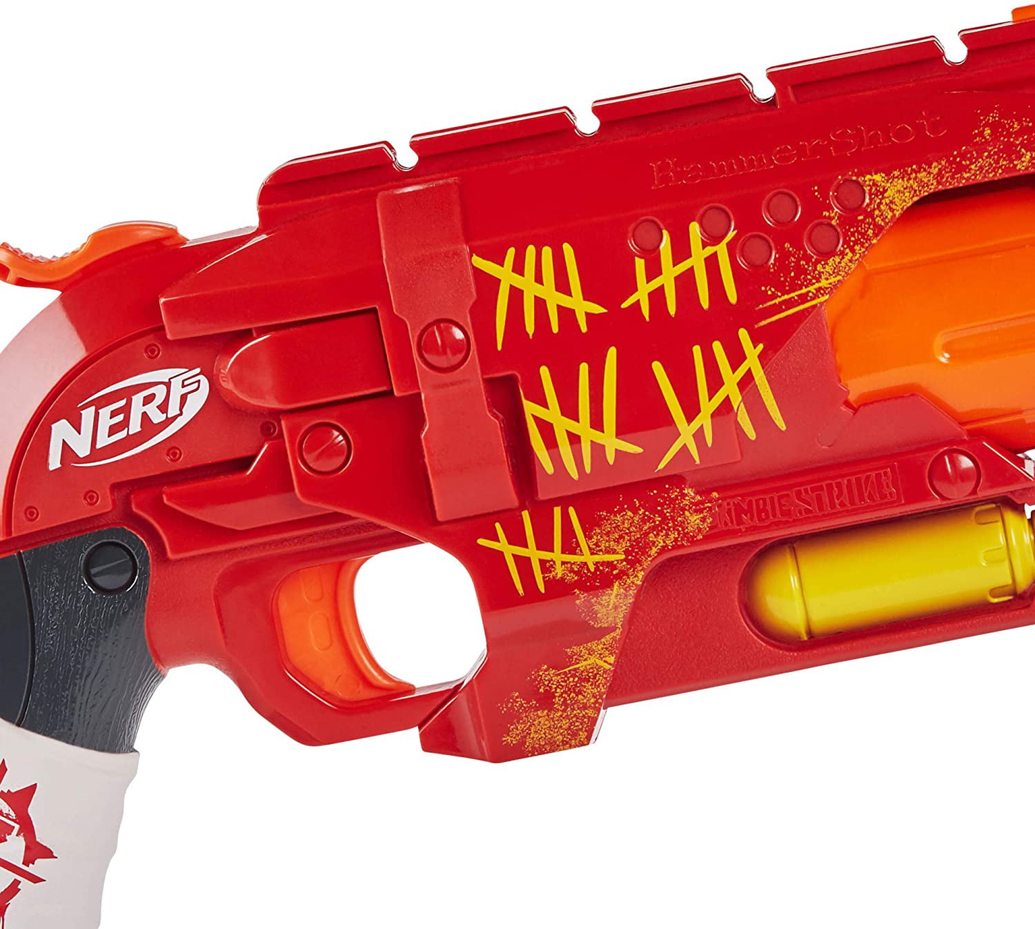 NERF Zombie Strike Hammershot Blaster Pull Back Hammer Action Red Color Scheme - Walmart.com