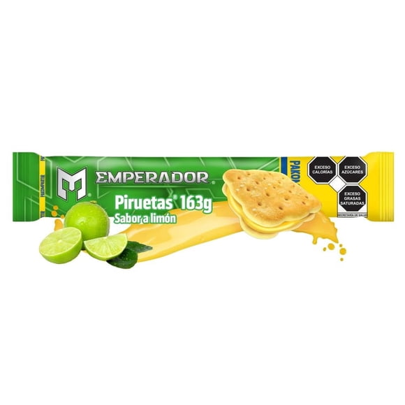 Galletas Emperador Piruetas sabor limón 163 g
