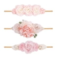 thumbnail image 1 of Diademas Cherrboll de nailon suave con estampado floral, 3 unidades, para bebé y niña, 1 of 7