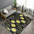 thumbnail image 2 of Lavender Flowers Lemon Shaggy Area Rug, Rugs for Living Room Bedroom Non Slip Door Mat Indoor Carpet Machine Washable Nursery Home Decor Floor Mats for Entryway 60x39in-#, 2 of 5