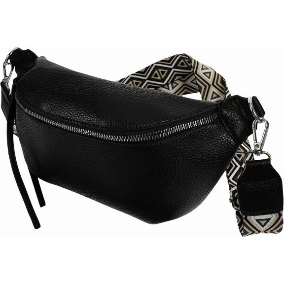 Outdoor Multifunctional Chest Pack Crossbody Bag with Adjustable Strap, Large Capacity PU Material, Versatile Design with Compartments and Pockets for Travel, Shopping, and Everyday Use